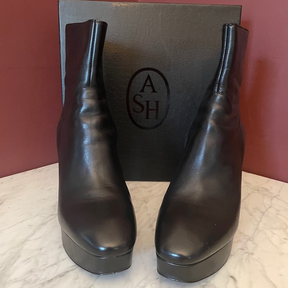 ash amazon leather platform booties